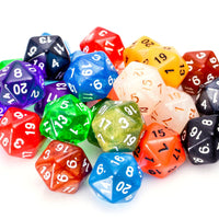 Bulk 20 Sided Dice | 25 Count Assorted D20s