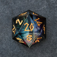 Rainbow Dragon (Black/Gold) Liquid Core 30mm D20