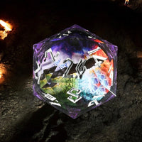 Rainbow Dragon (Purple/Silver) Liquid Core 50mm D20