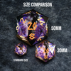 Rainbow Dragon (Purple/Silver) Liquid Core 50mm D20