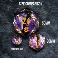 Rainbow Dragon (Purple/Silver) Liquid Core 50mm D20