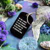 Dance on the Graves of the Patriarchy Dog Tag Keychain in Black, Laser Engraved