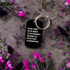 Dance on the Graves of the Patriarchy Dog Tag Keychain in Black, Laser Engraved