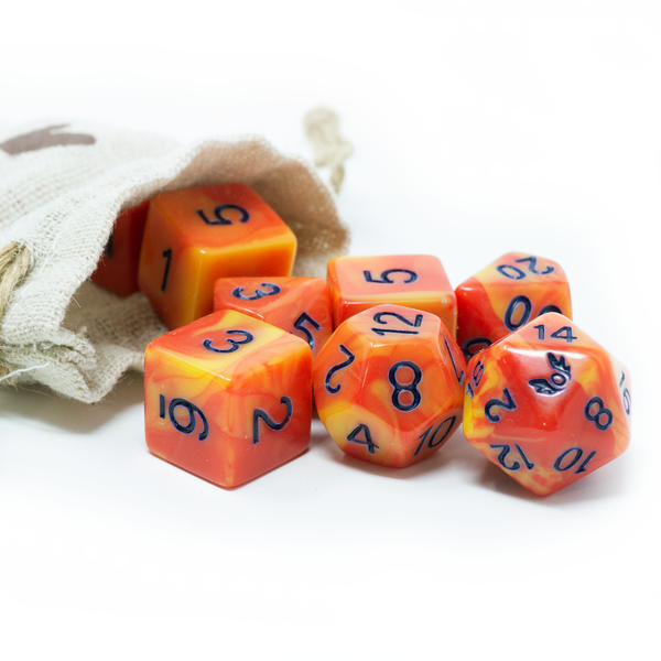 Humblewood: Alderheart Ember Dice and Pouch