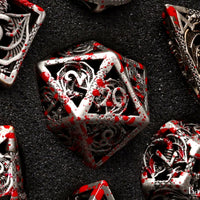 Bloody Dragon Metal RPG Dice Set - 7 Pieces