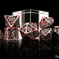 Bloody Dragon Metal RPG Dice Set - 7 Pieces