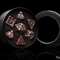 Bloody Dragon Metal RPG Dice Set - 7 Pieces