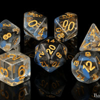 Blue & Black, Polyhedral Dice Set