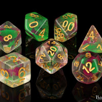 Lime & Pink, Polyhedral Dice Set