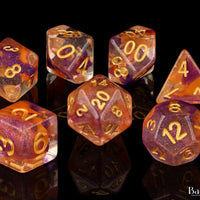 Orange & Purple, Polyhedral Dice Set