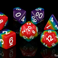 Rainbow, Polyhedral Dice Set