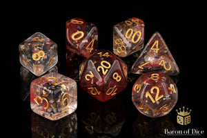 Ruby & Opal, Polyhedral Dice Set