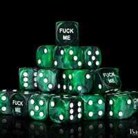 Fuck Me, Green, 16mm Dice