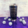 Feminist Goth Tumbler "Dance on the Graves of the Patriarchy" Stainless Steel Hot or Cold