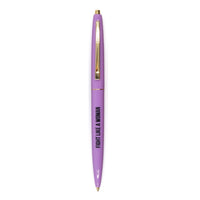 Fight Like A Woman Pen in Purple with Gold Accents