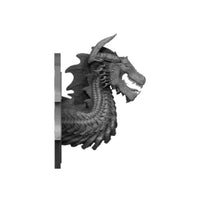 Fire Elemental Dragon Wall-Mountable Bust