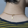 Fuck Fuckity Fuck Cut-out Rose Gold Bar Necklace