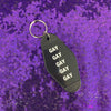 GAY GAY GAY GAY GAY Motel Style Keychain in Black