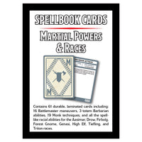 D&D Spellbook Cards: Martial Powers & Races