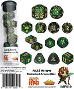 Specialty 14 Unusual DCC Dice Set - Acid Arrow (tubed)