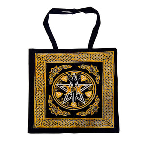 Earth Goddess Pentacle Tote Bag 18x18"