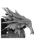 Grey Chromatic Dragon Wall-Mountable Bust