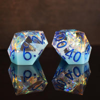 Ice Storm Sharp-Edged Resin Dice Set