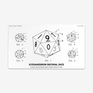 Icosahedron Decimal Dice Playmat