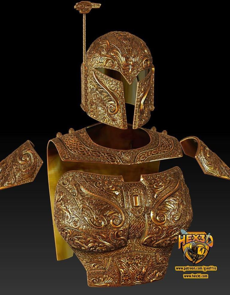 Baroque Mandalorian Female Armor Set