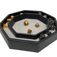 Plain Design Dice Tray With Dice Staging Area and Lid