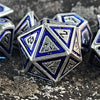 Cleric's Domain Blue & Silver Metal Dice Set