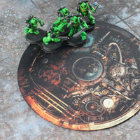 Warhammer 40k and AoS4 Neoprene Objective Markers - Hazard Stripes and Gears