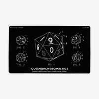 Icosahedron Decimal Dice Playmat