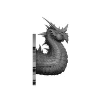Iron Metallic Dragon Wall-Mountable Bust