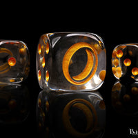 Translucent Gold Ring, 16mm Dice