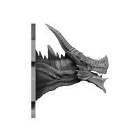 Lead Metallic Dragon Wall-Mountable Bust