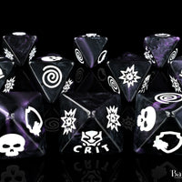 Panther, Purple, D8 Dice Set