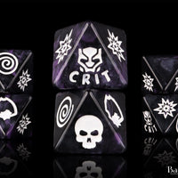 Panther, Purple, D8 Dice Set