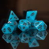 Neon Blue Acrylic Dice Set