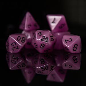 Neon Purple Acrylic Dice Set