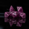 Neon Purple Acrylic Dice Set