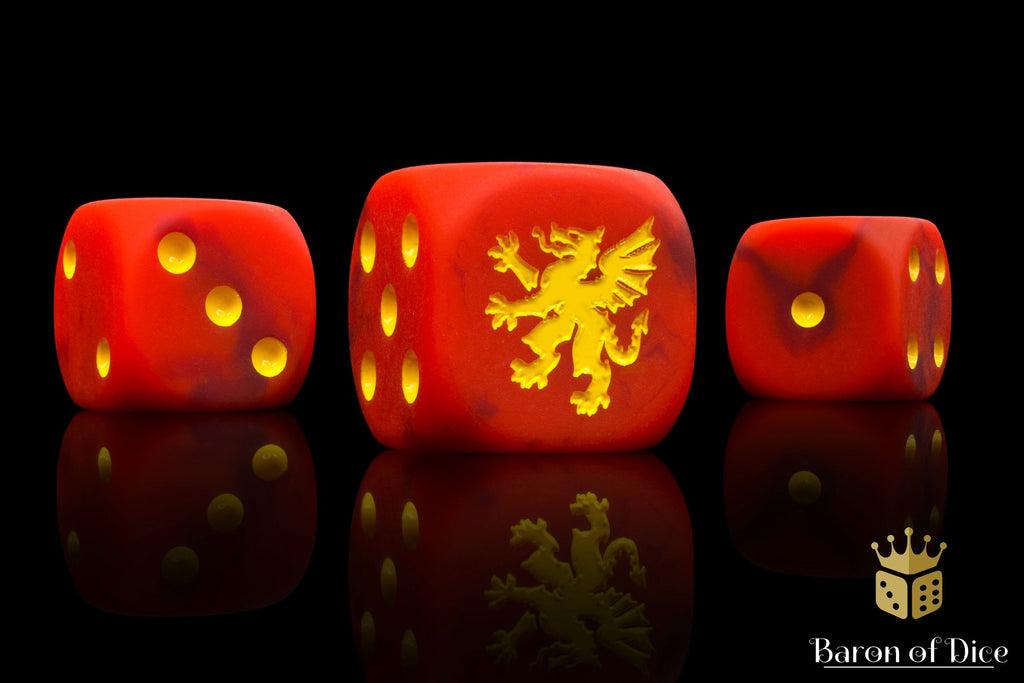 Heraldry, Red, 16mm Dice