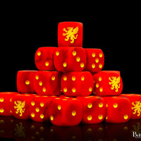 Heraldry, Red, 16mm Dice