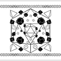 D20 Polyhedral Dice Set Playmat