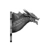 Quicksilver Metallic Dragon Wall-Mountable Bust
