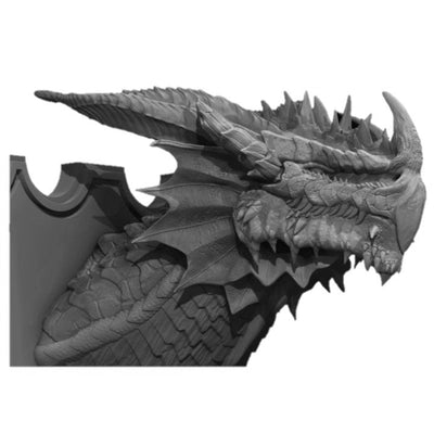 Red Chromatic Dragon Wall-Mountable Bust