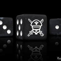 Military Sergeant, Black, 16mm Dice