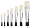 Trekell Hog Bristle Long Handle Artist Brushes for Oil Painting