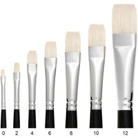 Trekell Hog Bristle Long Handle Artist Brushes for Oil Painting