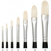 Trekell Hog Bristle Long Handle Artist Brushes for Oil Painting